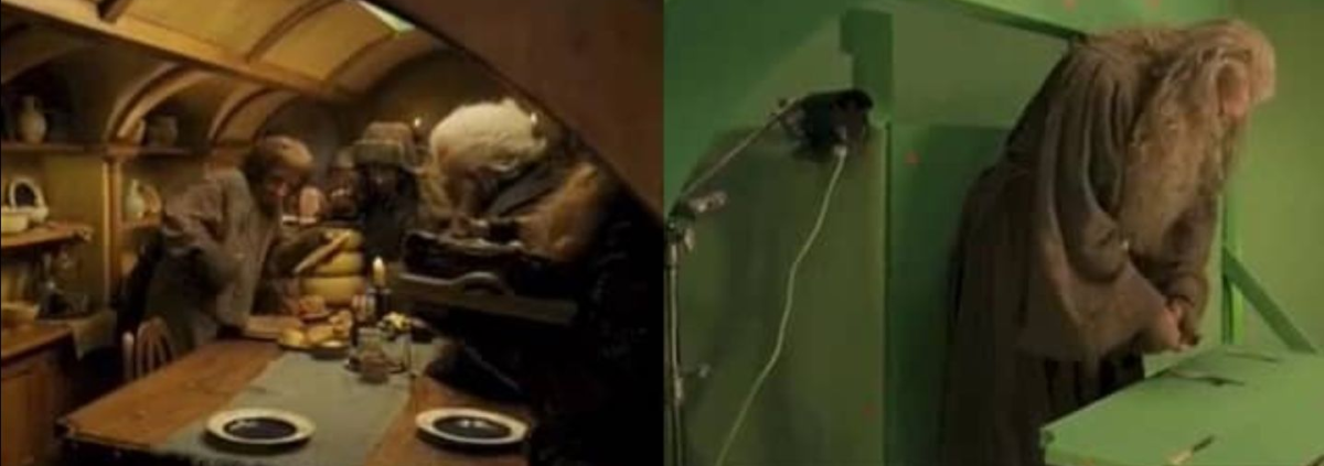 Realtime scaling of Hobbits and Gandalf in Bilbo's house